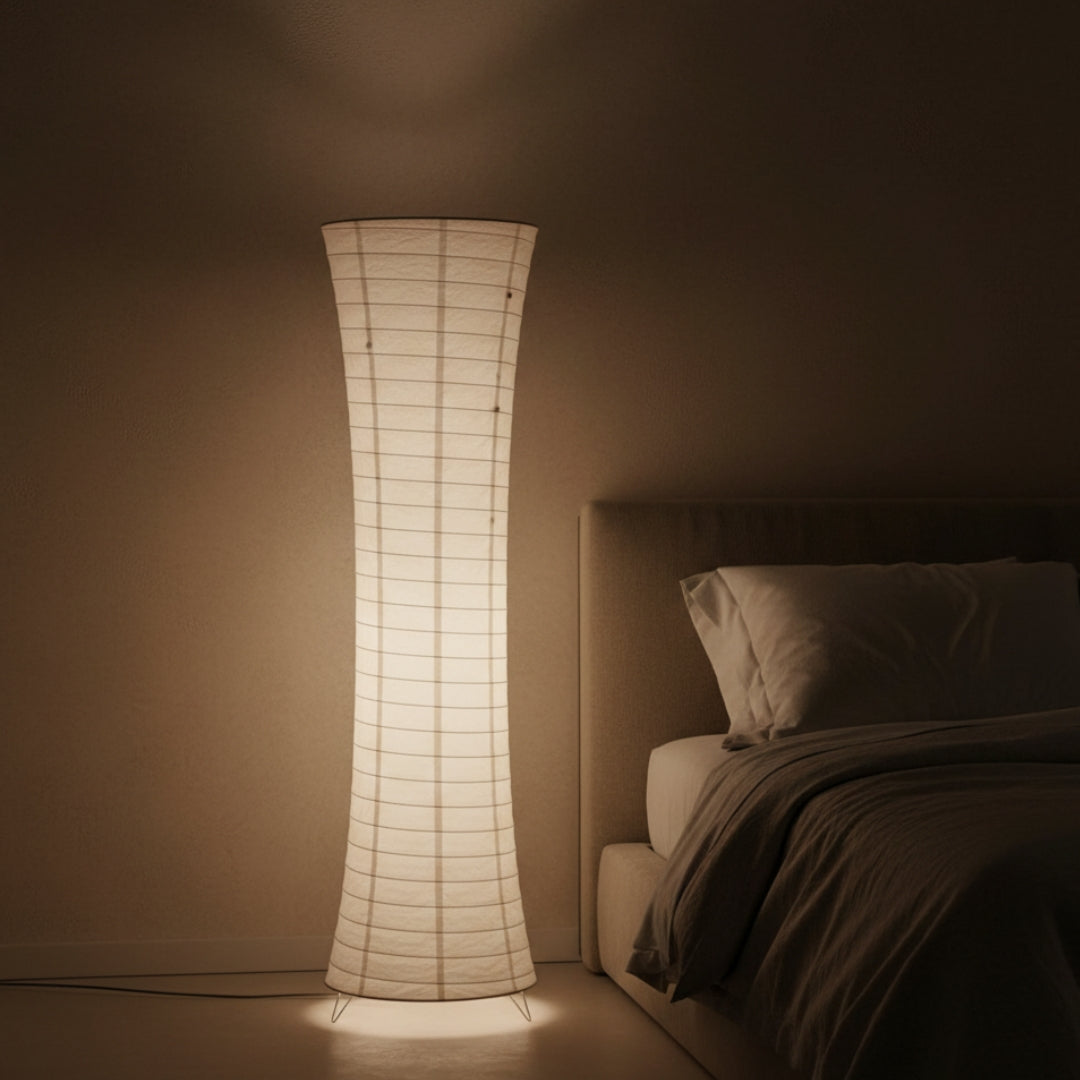 Lampe Sur Pied En Papier De Riz