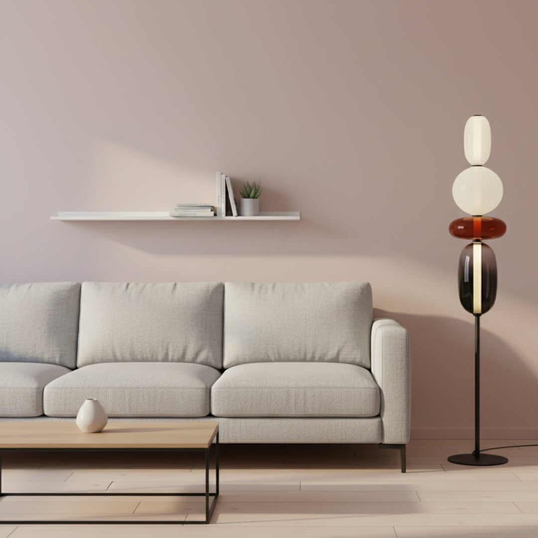 Lampe Sur Pied En Verre