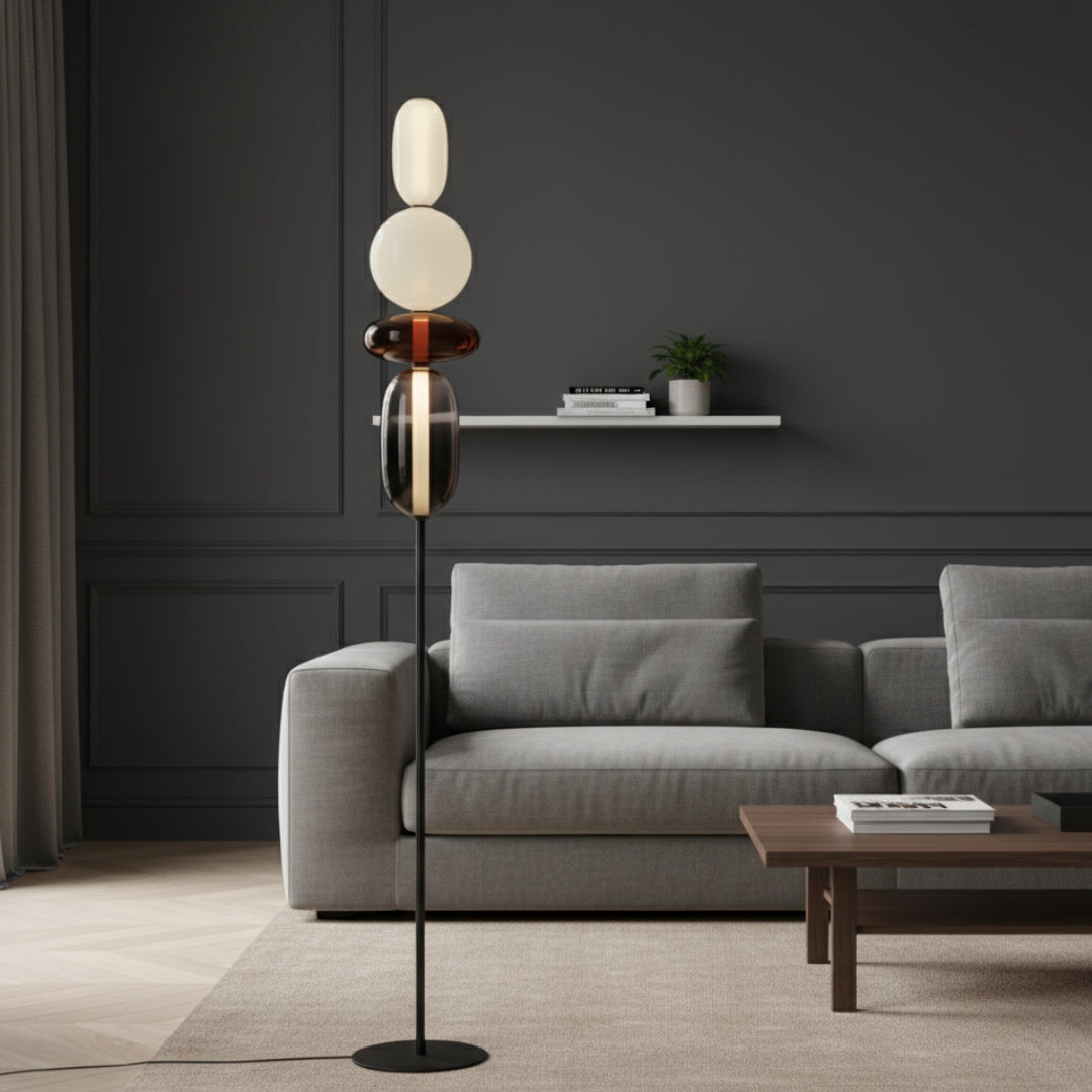 Lampe Sur Pied En Verre