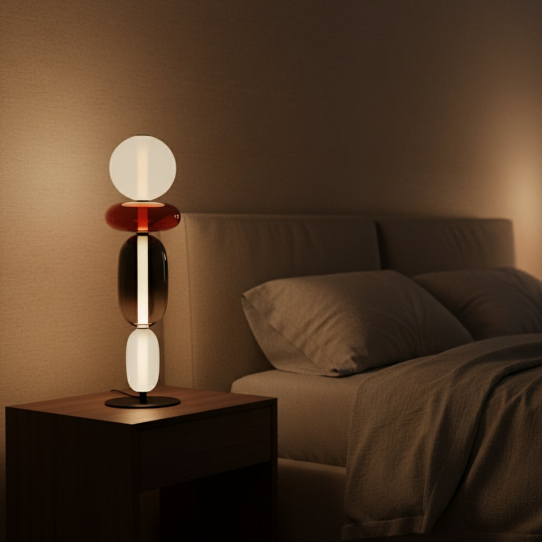 Lampe Sur Pied En Verre