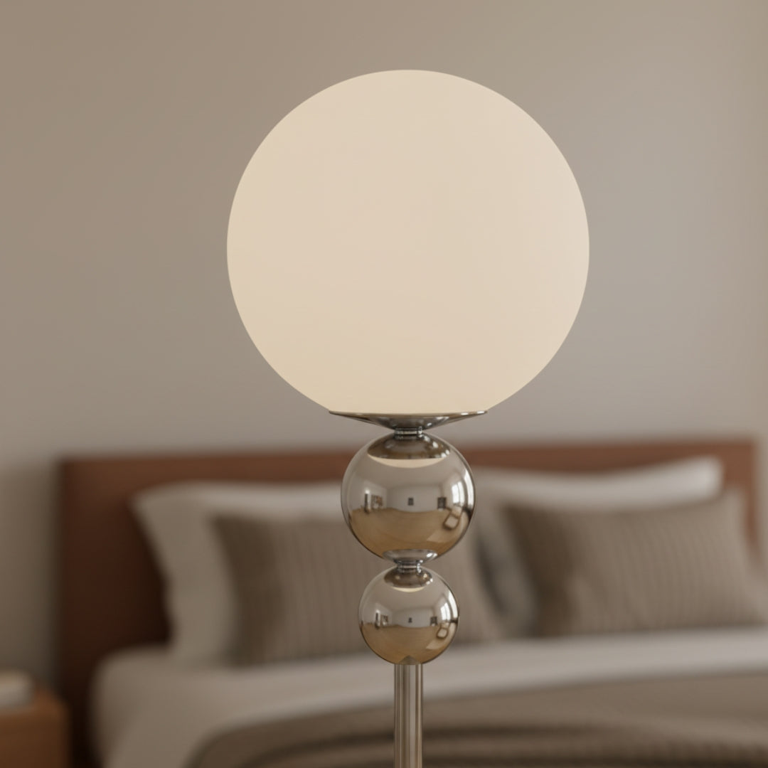 Lampe Sur Pied Globe En Verre