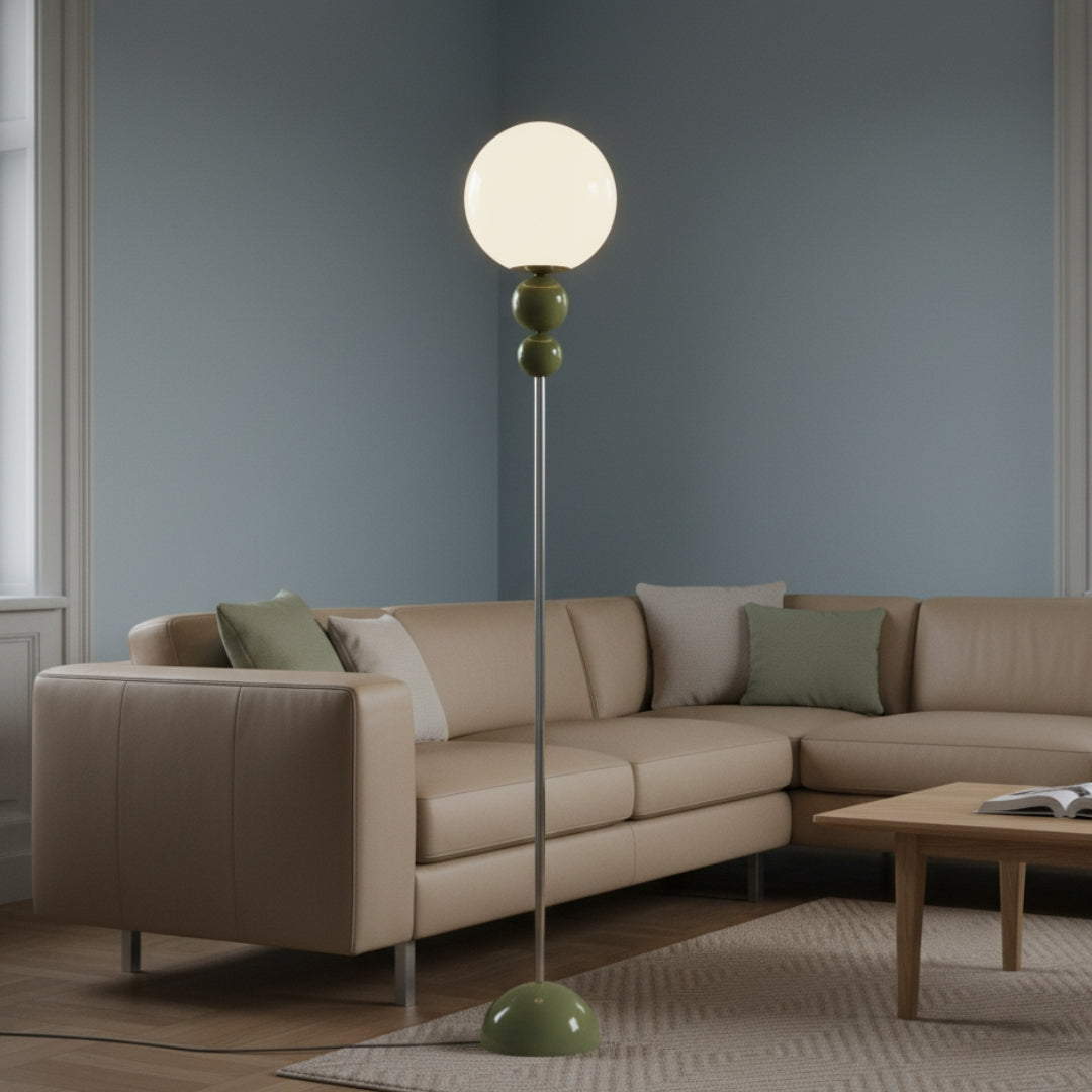 Lampe Sur Pied Globe En Verre