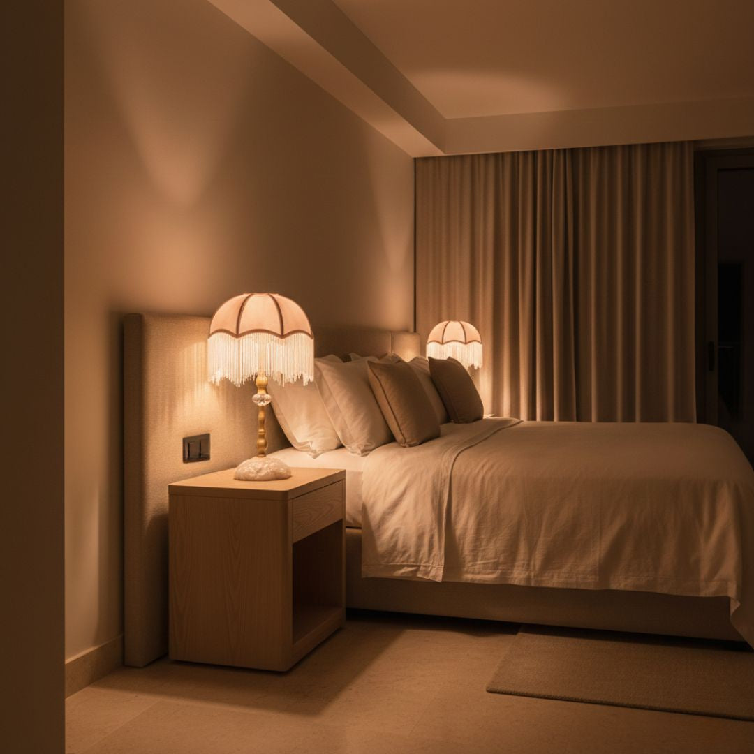 Lampe De Chevet Abat Jour Franges