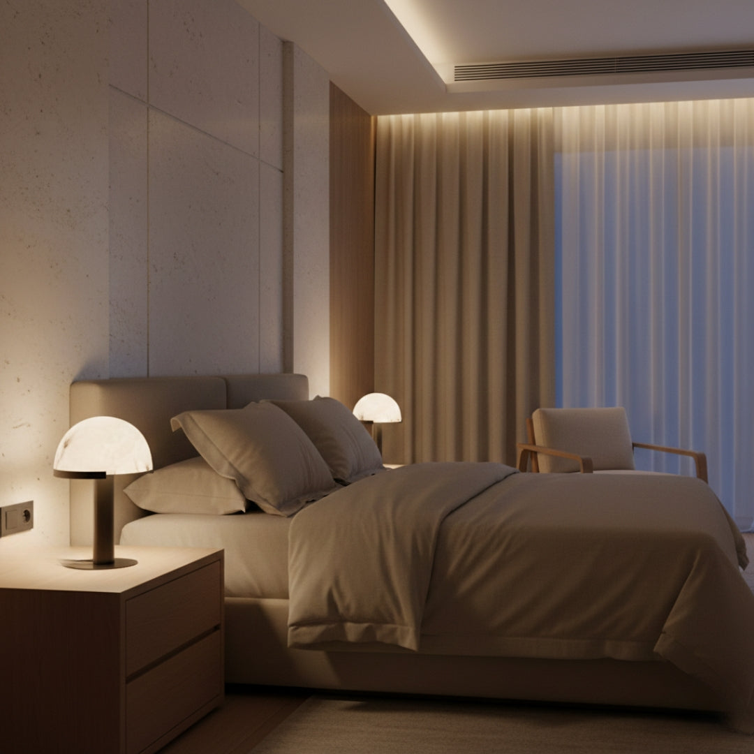 Lampe De Chevet Ancienne En Marbre