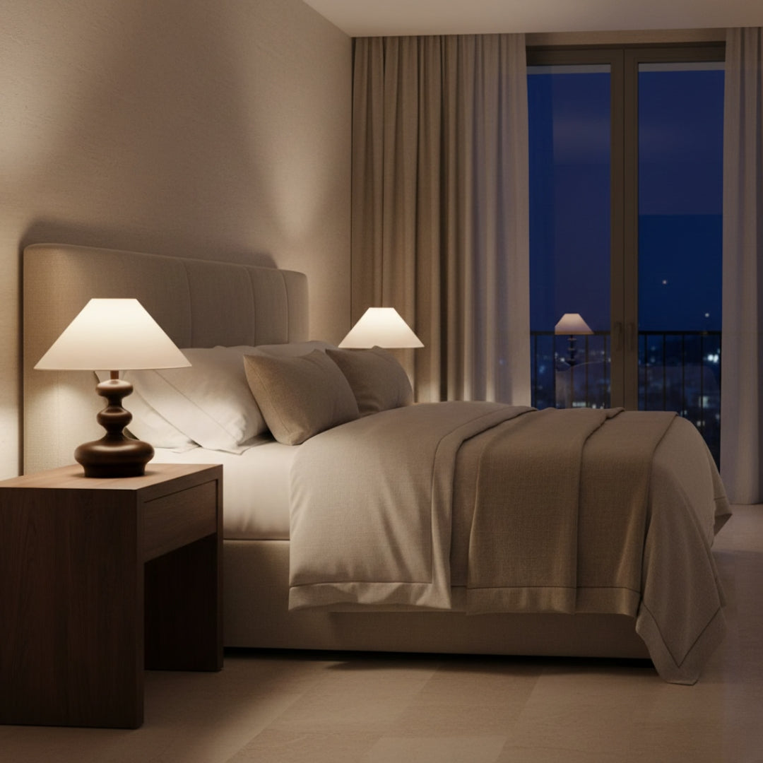 Lampe De Chevet Bois Forme Champignon