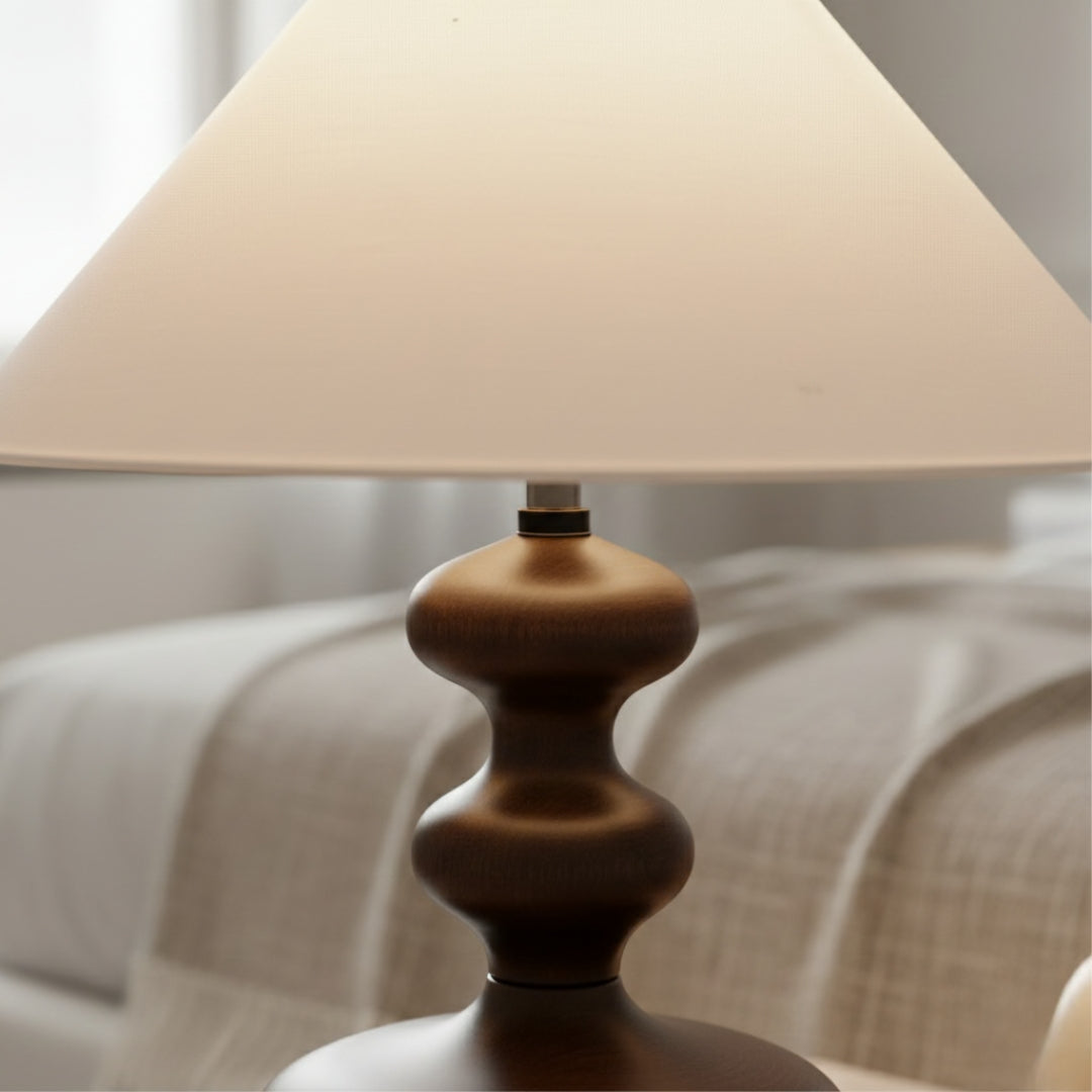 Lampe De Chevet Bois Forme Champignon
