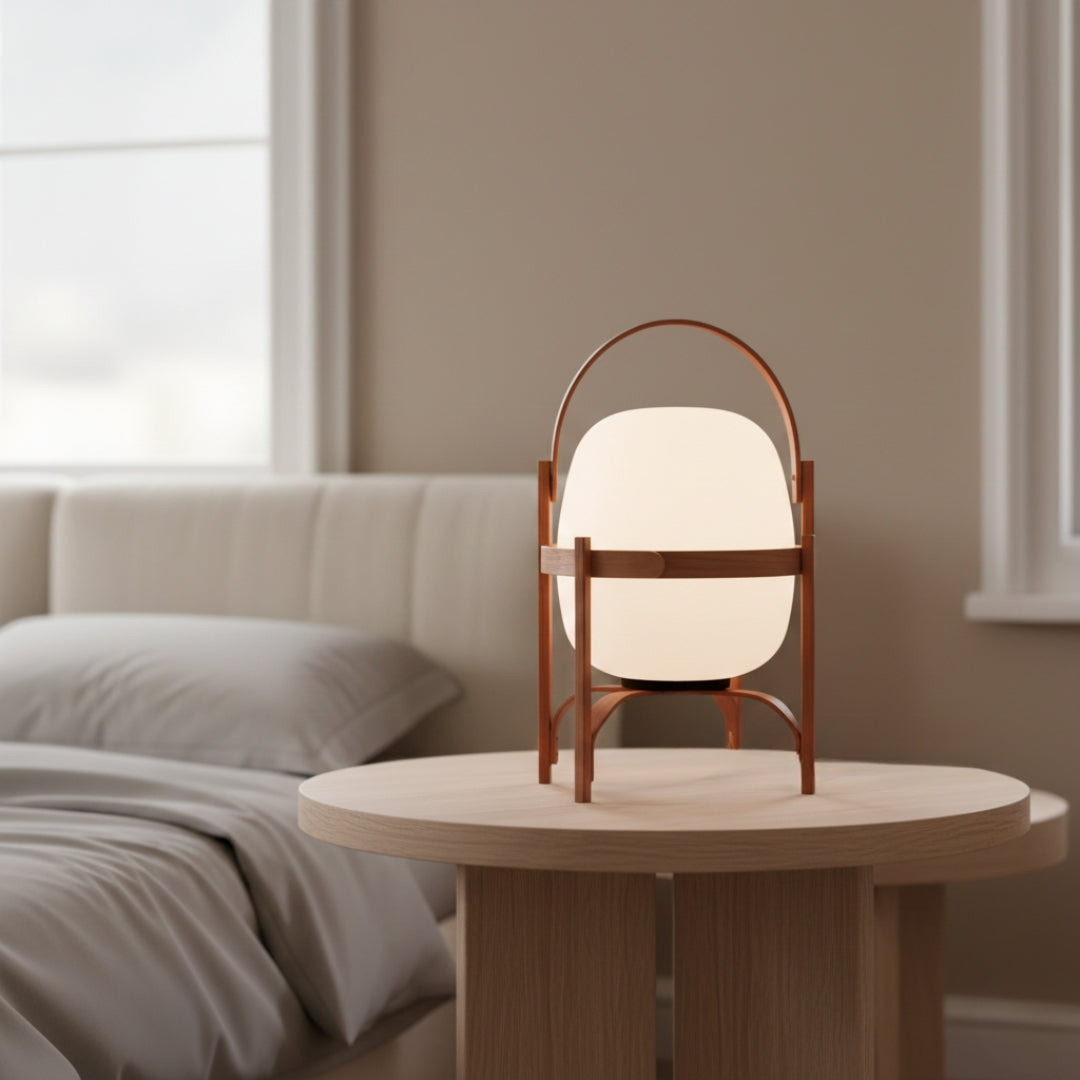 Lampe De Chevet Bois Style Japonais