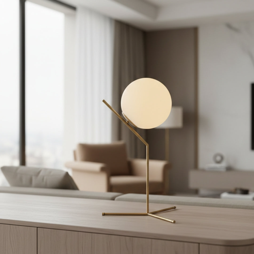 Lampe De Chevet Boule Blanche