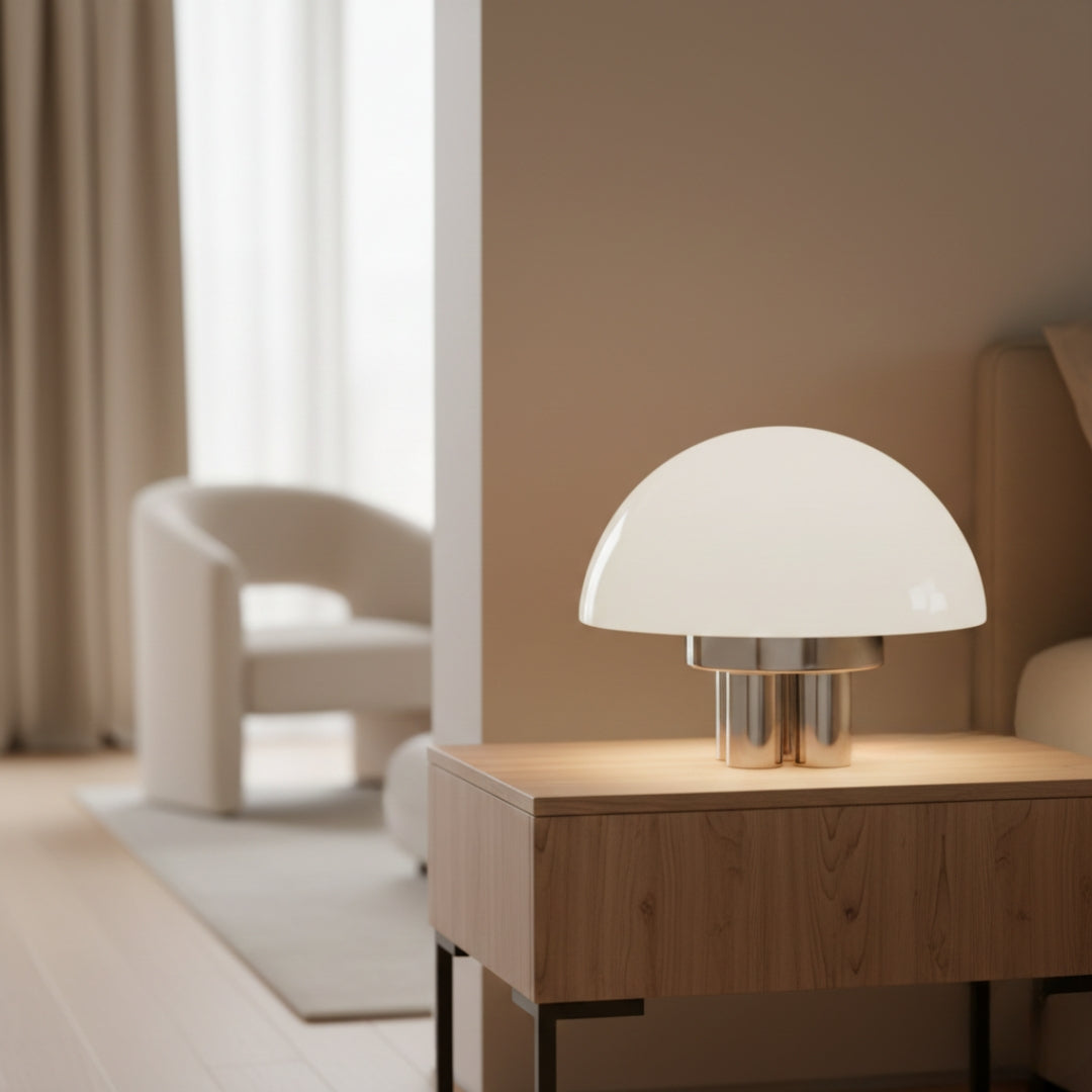 Lampe De Chevet Champignon Blanche