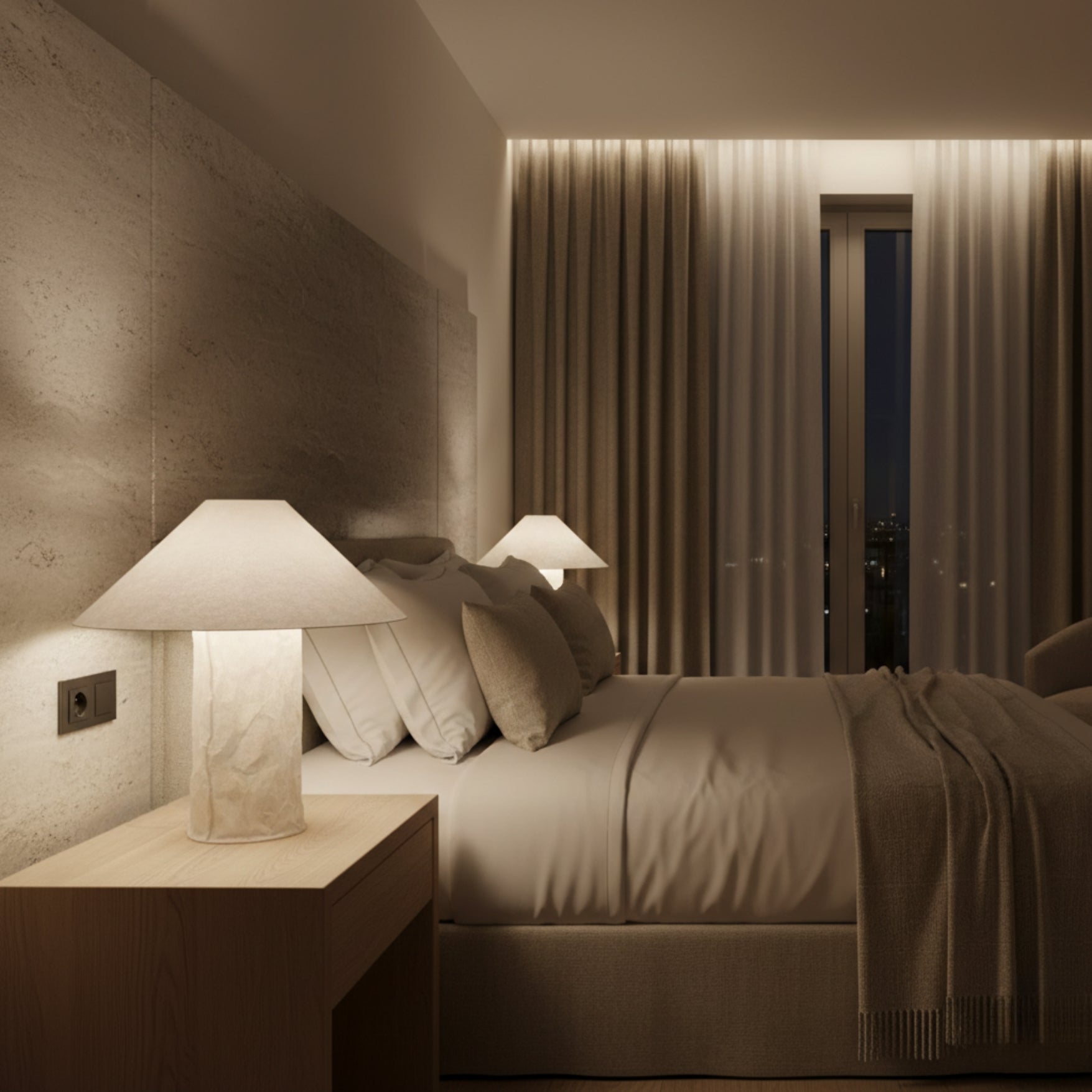 Lampe De Chevet En Papier