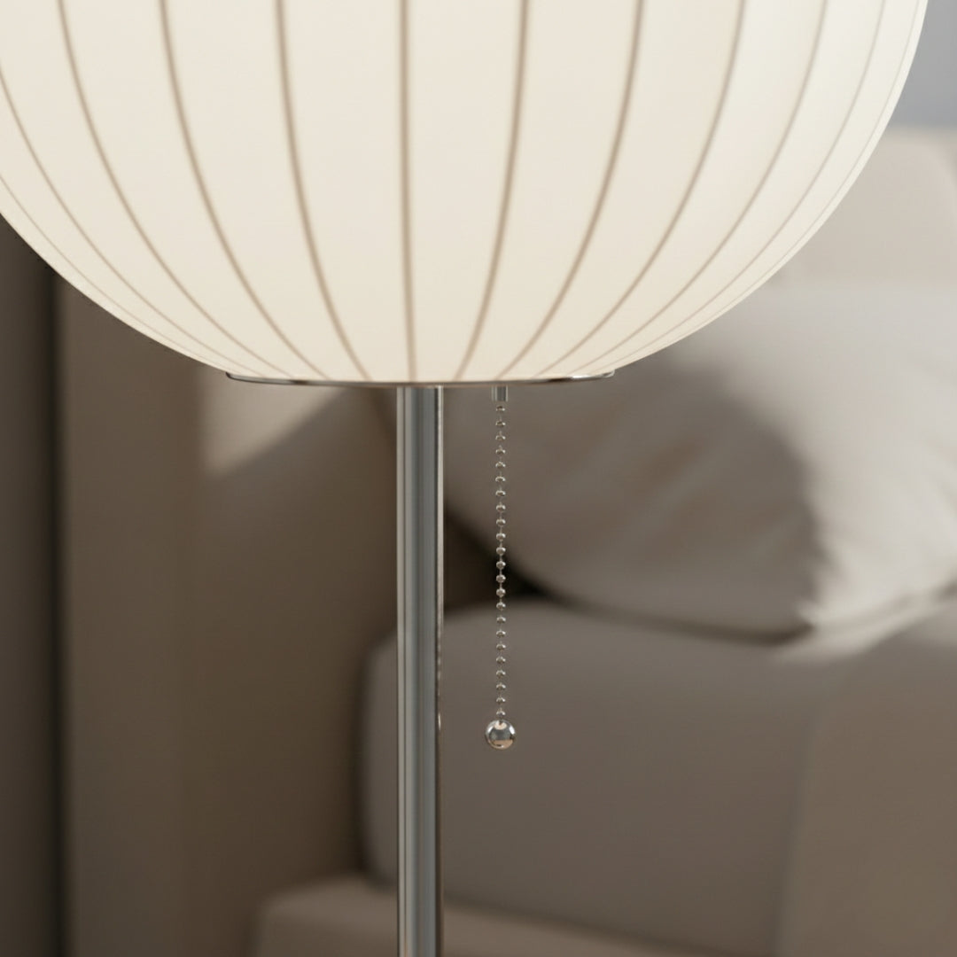 Lampe De Chevet En Tissus Blanche