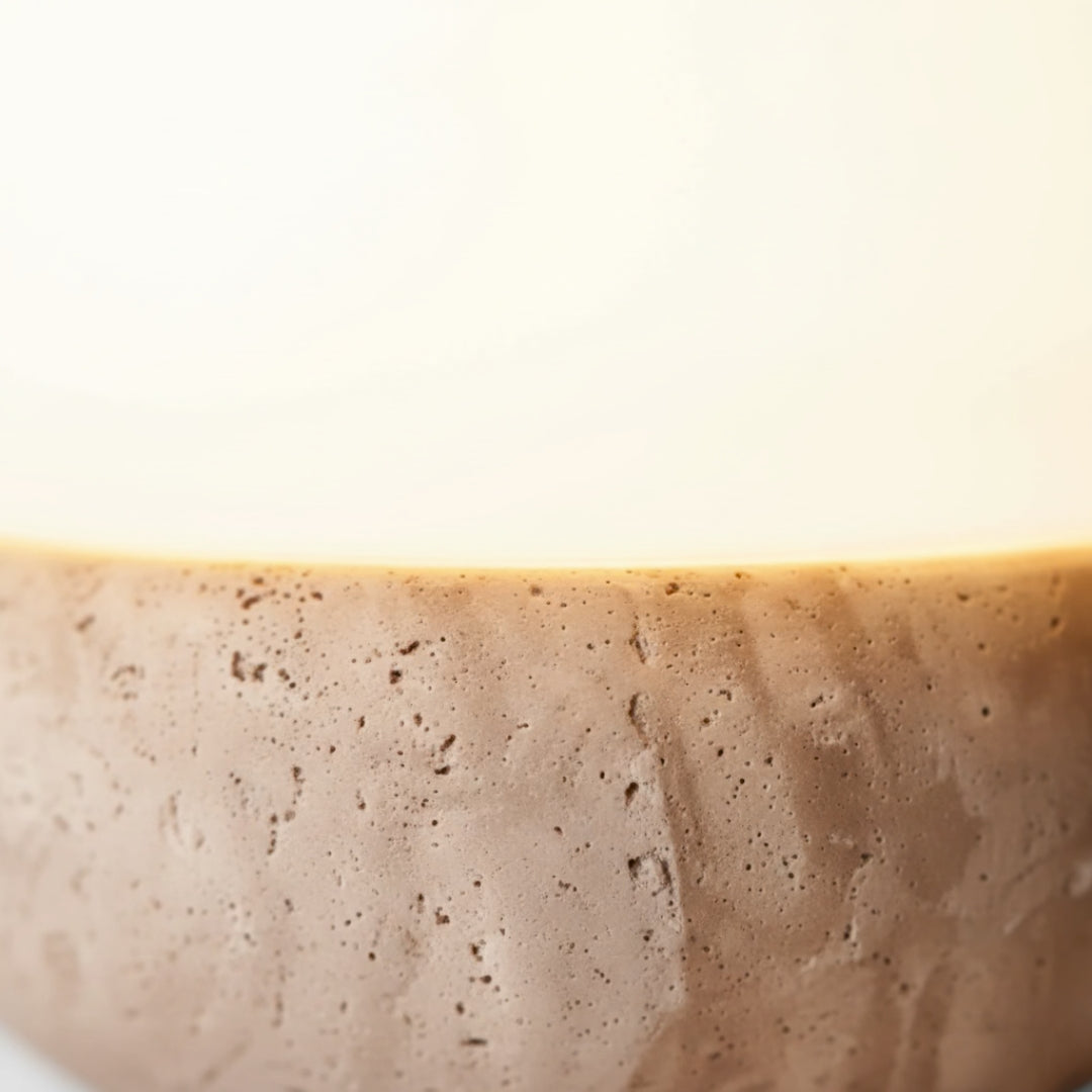 Lampe De Chevet En Travertin