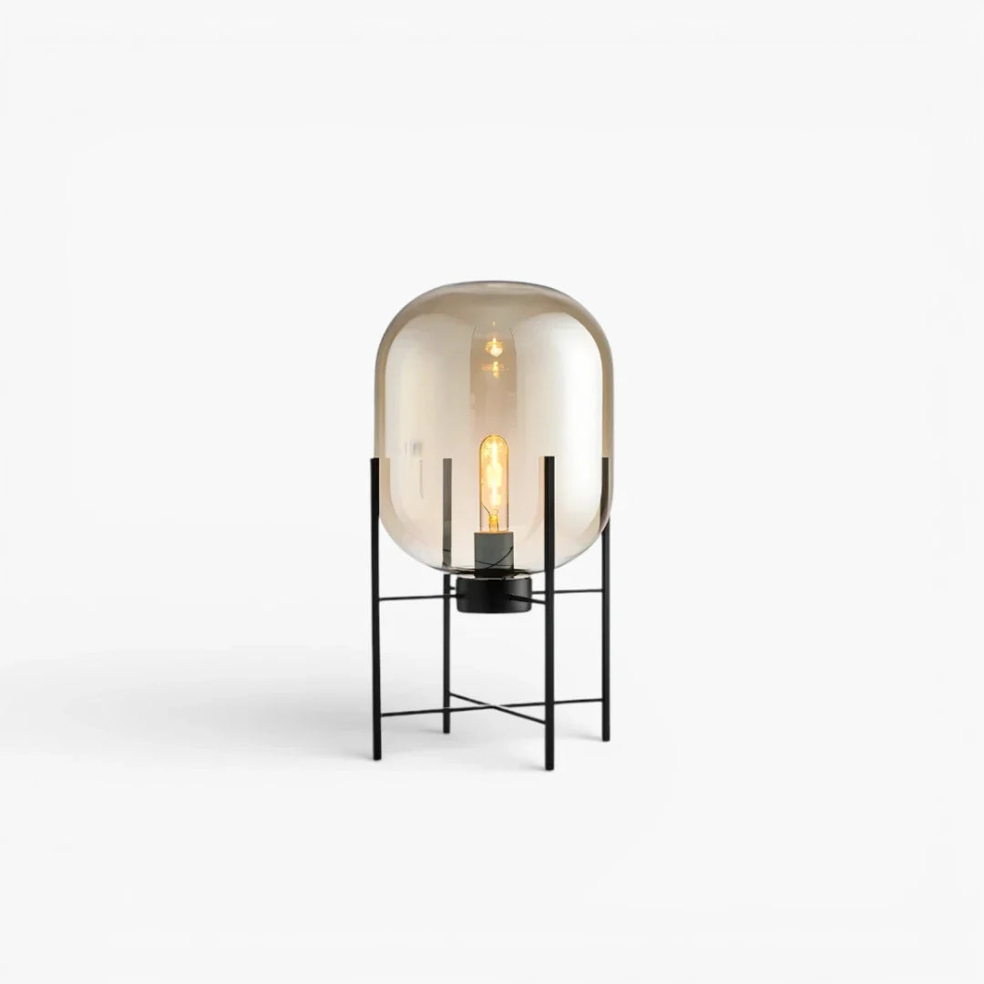 Lampe De Chevet En Verre Fumé