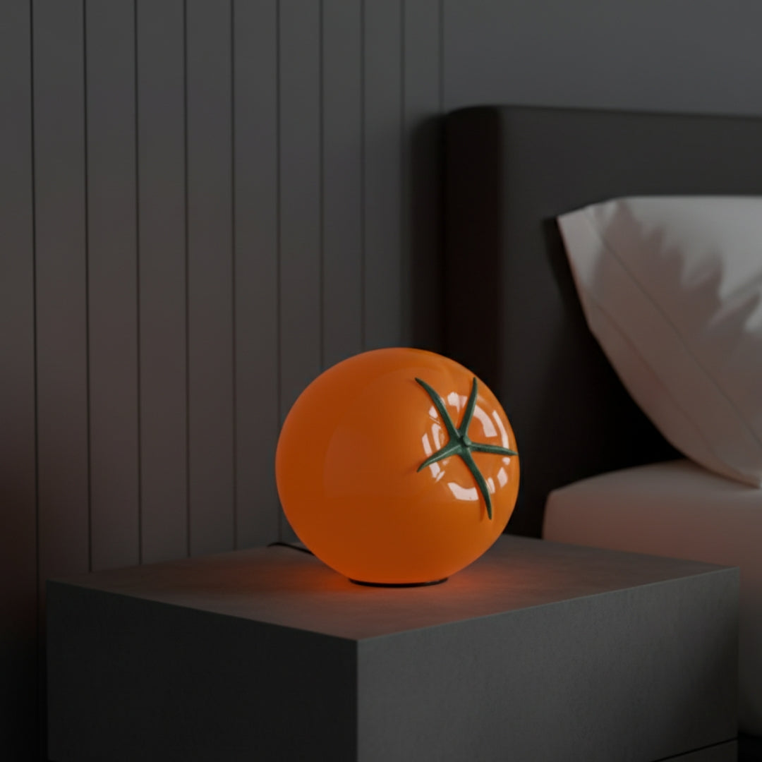 Lampe De Chevet En Verre Tomate