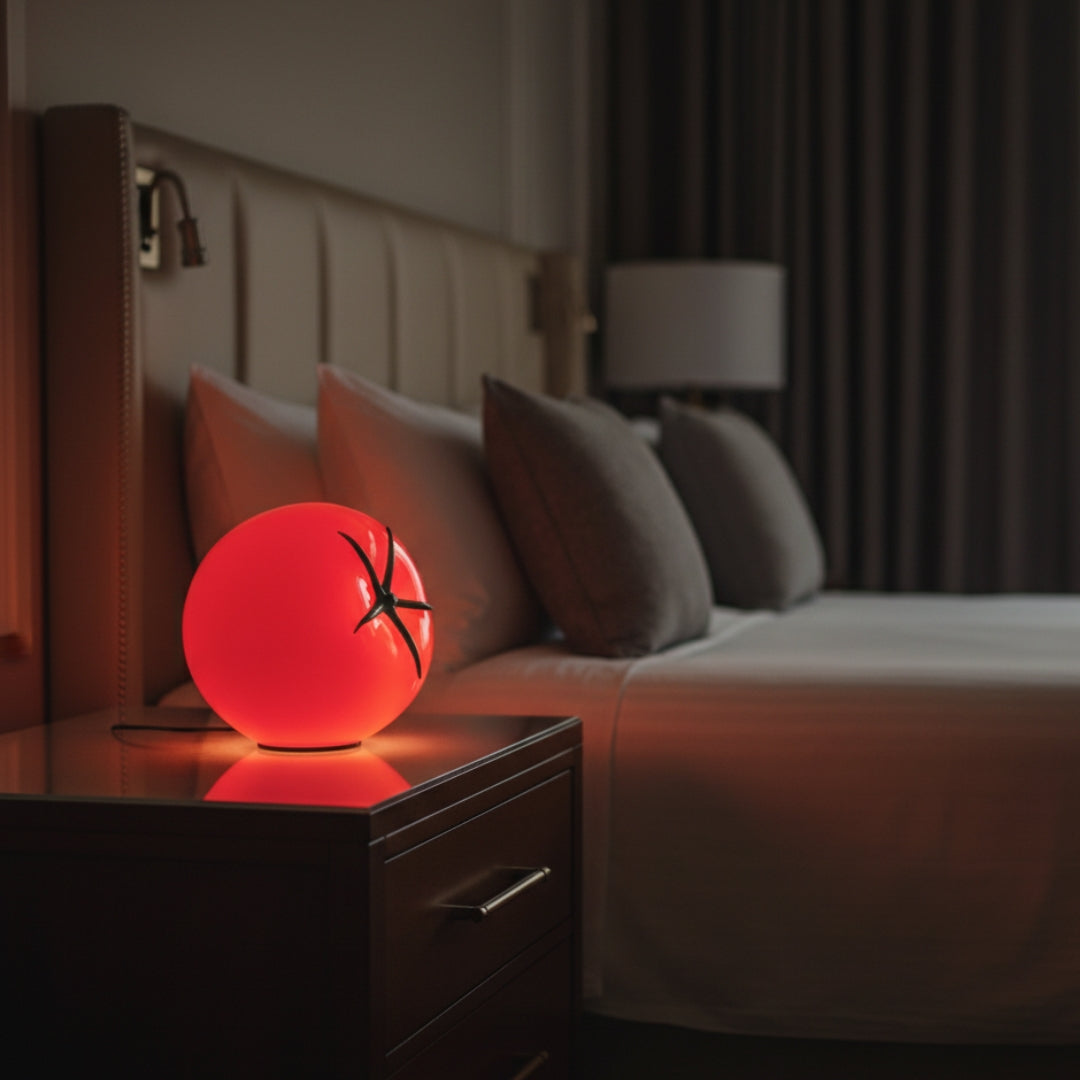 Lampe De Chevet En Verre Tomate
