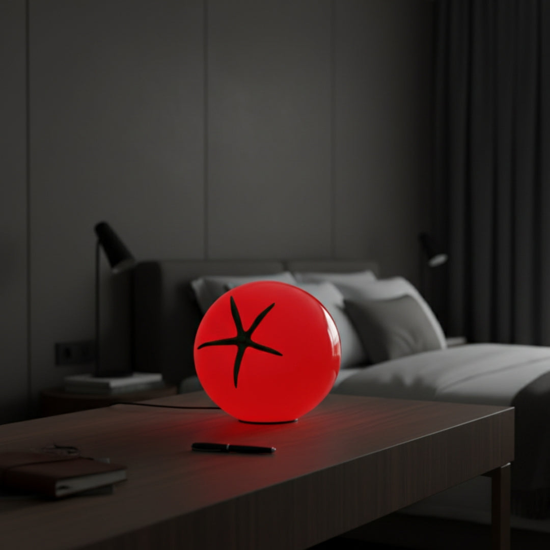 Lampe De Chevet En Verre Tomate