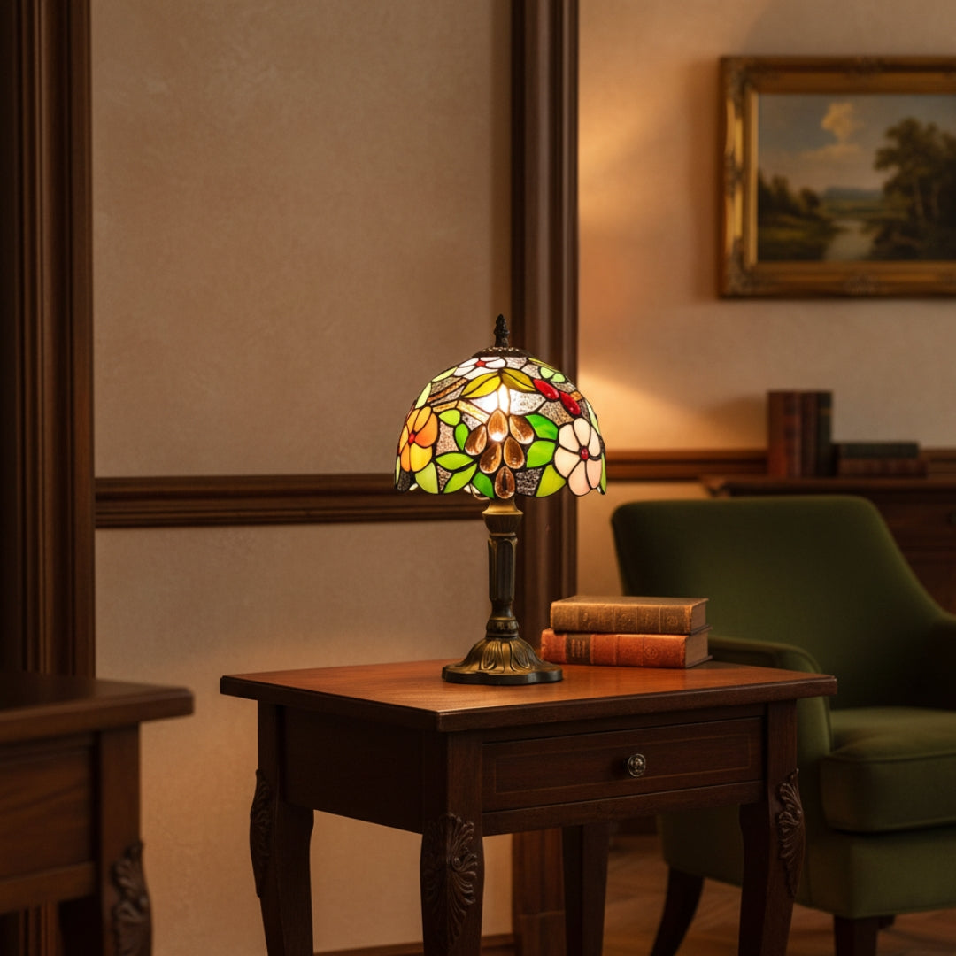 Lampe De Chevet Tiffany Florale