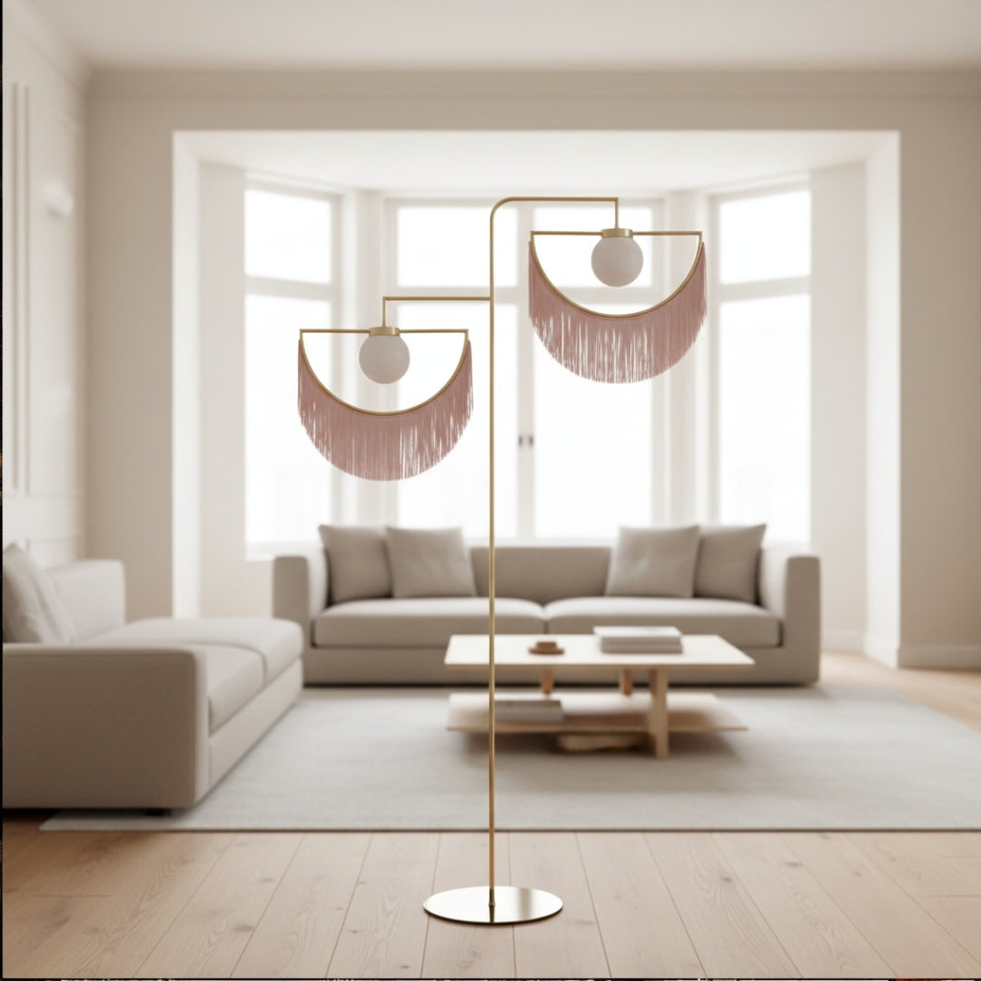 Lampe Sur Pied A Frange
