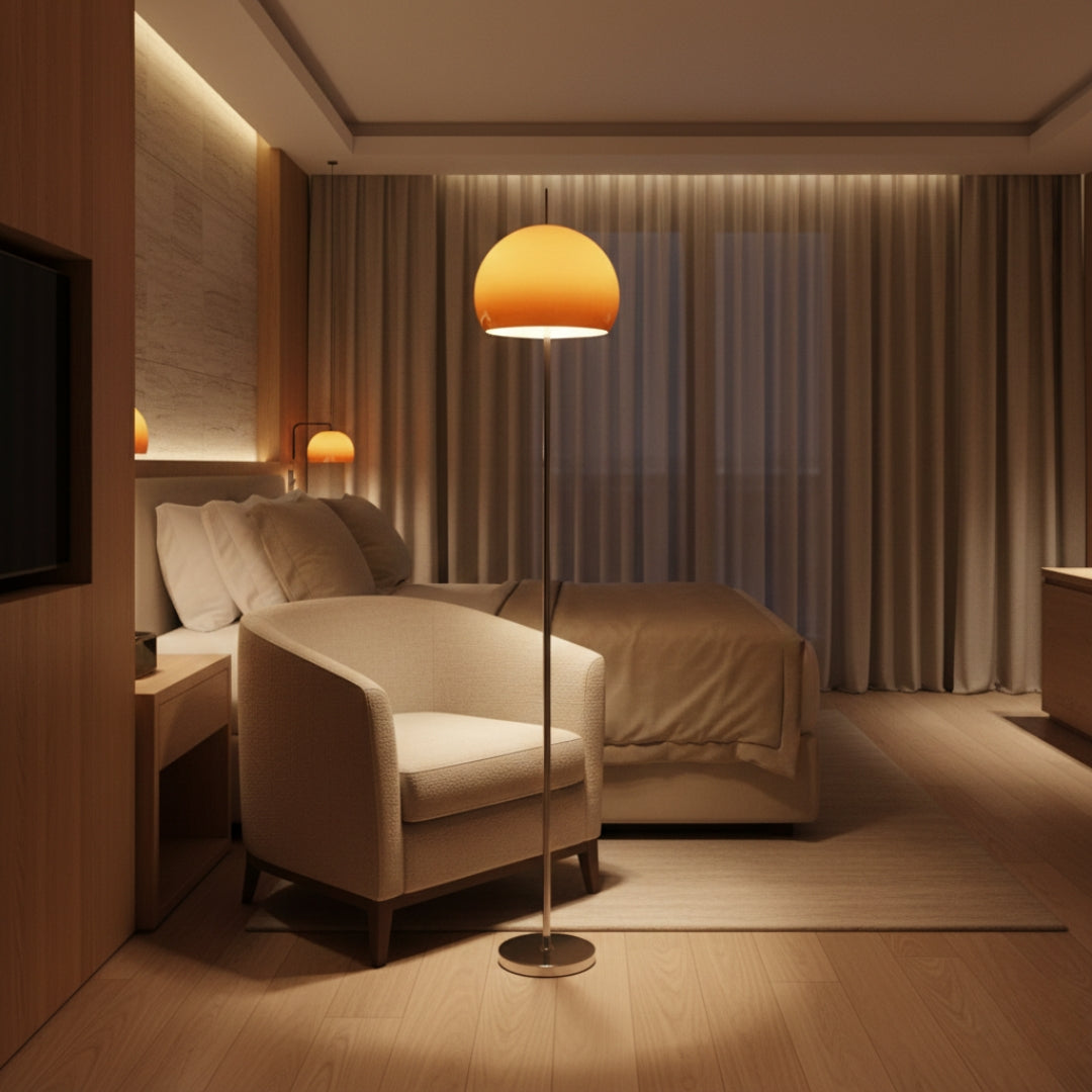 Lampe Sur Pied Abat-jour En Verre