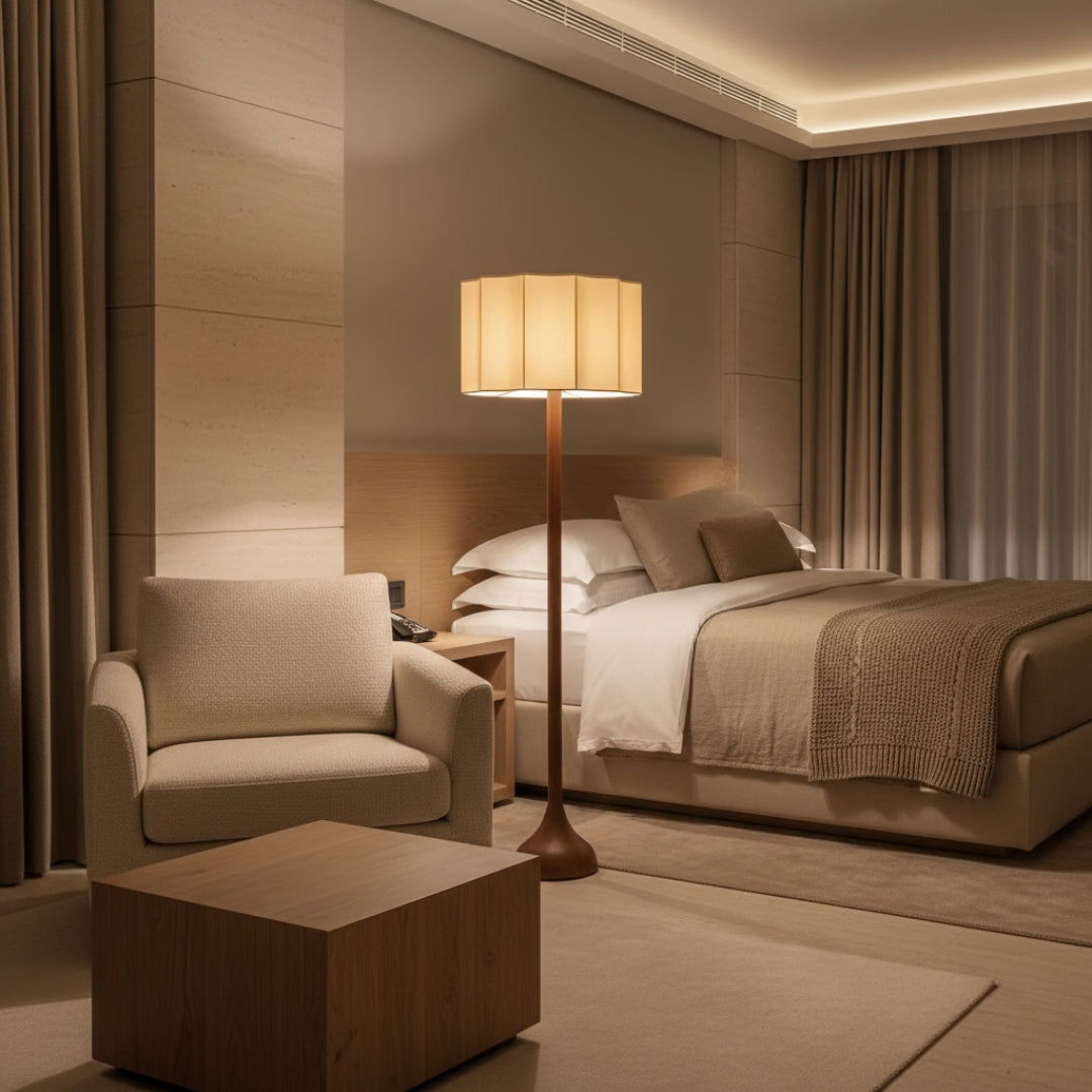 Lampe Sur Pied Abat Jour En Lin