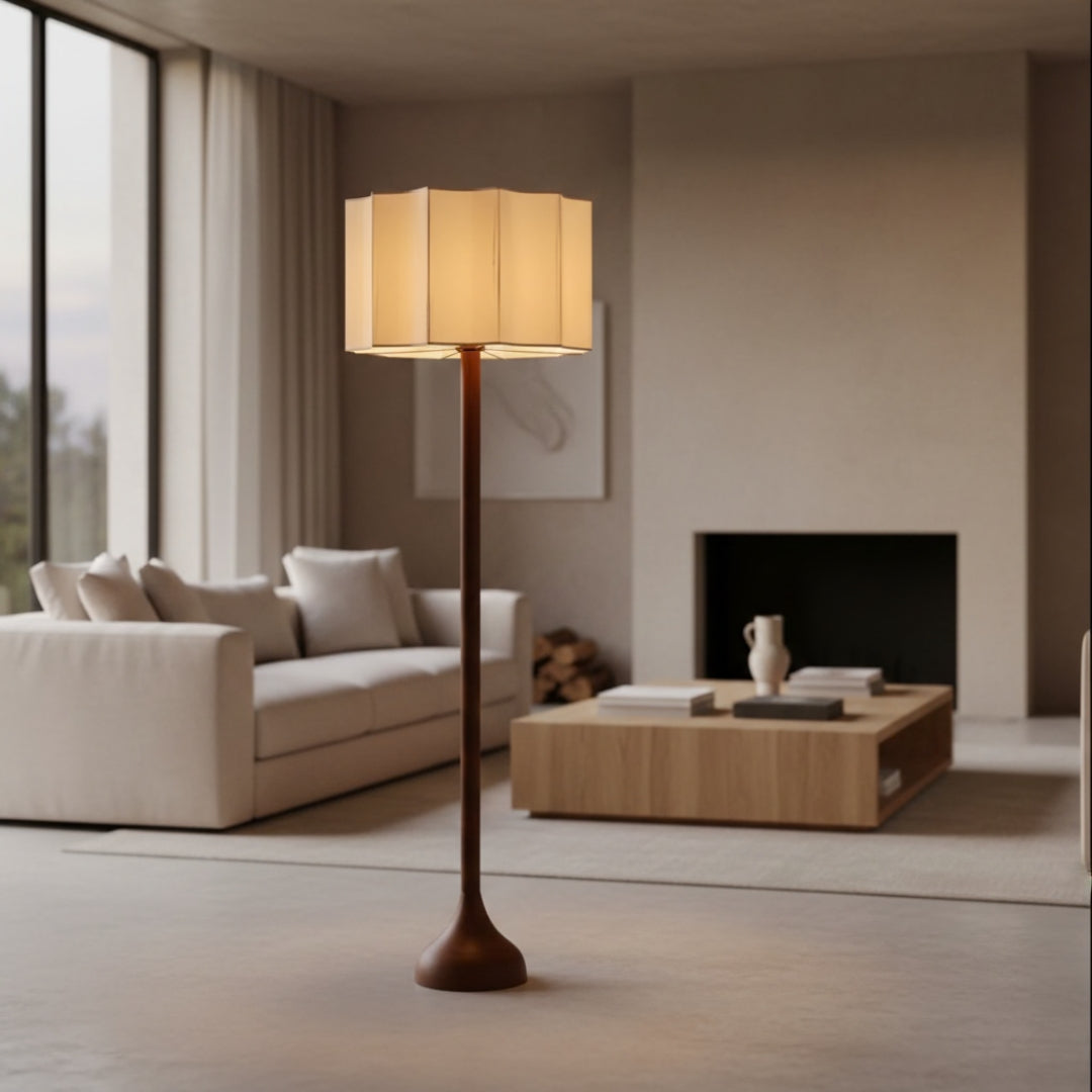 Lampe Sur Pied Abat Jour En Lin