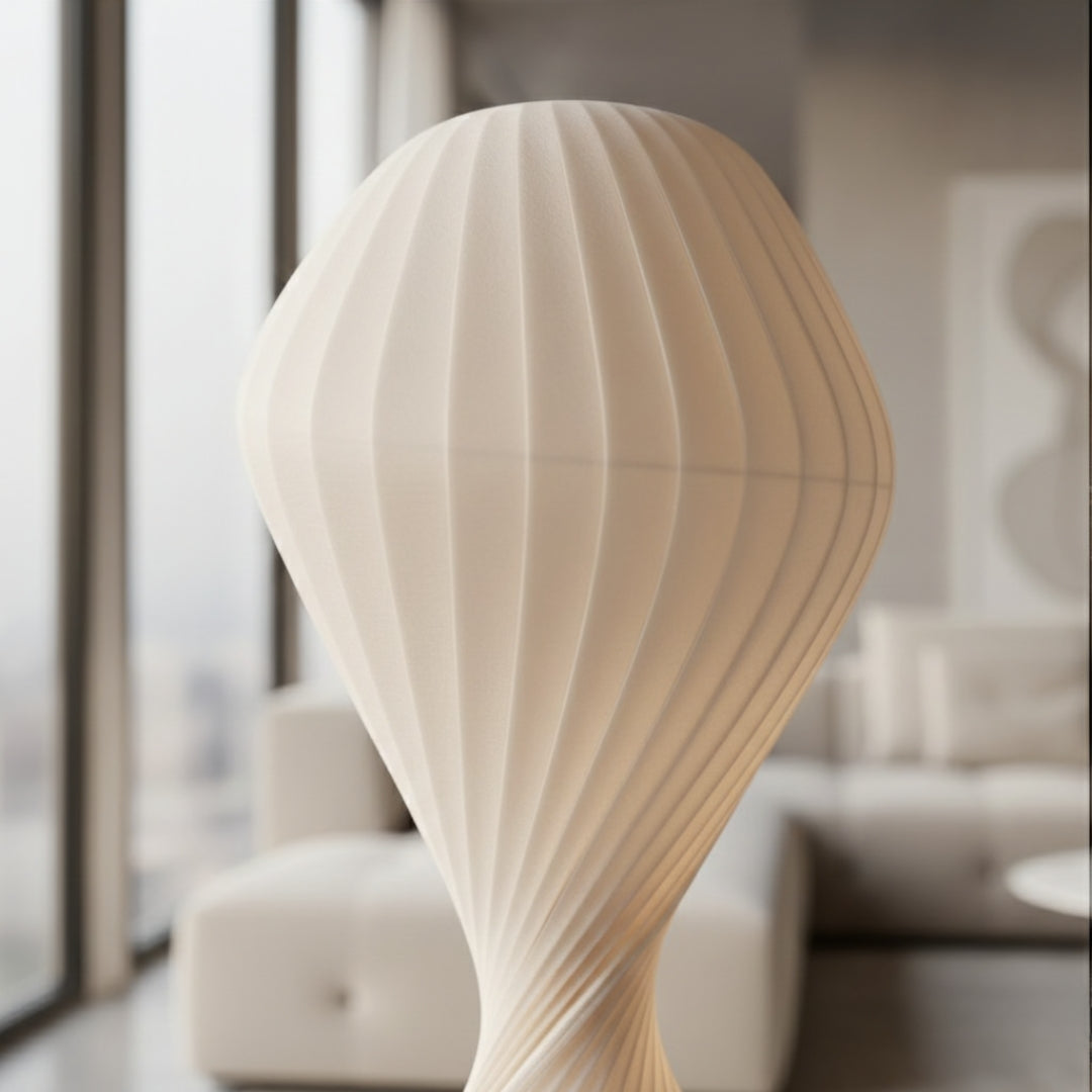 Lampe Sur Pied Design En Tissu