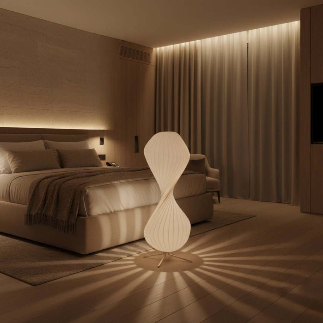 Lampe Sur Pied Design En Tissu