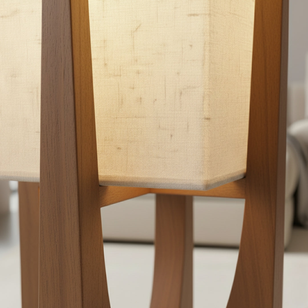 Lampe Sur Pied Bois Naturel