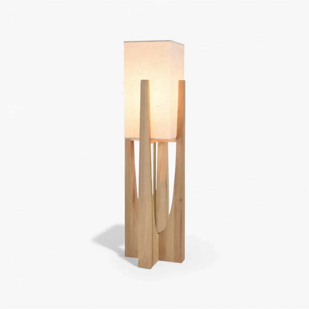 Lampe Sur Pied Bois Naturel