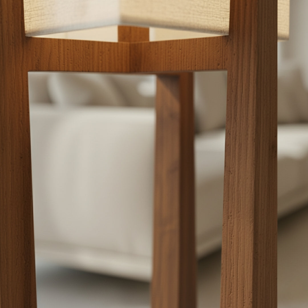 Lampe Sur Pied Bois Naturel