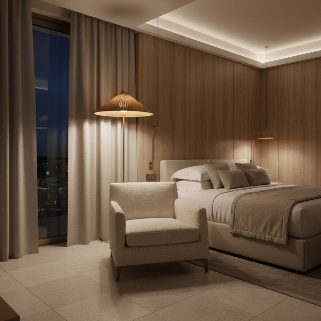 Lampe Sur Pied En Rotin