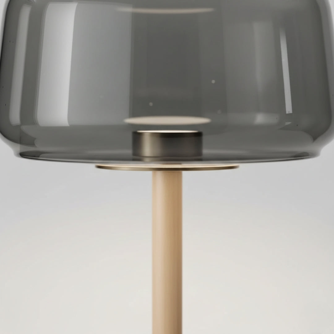 Lampe Sur Pied Verre Fumé