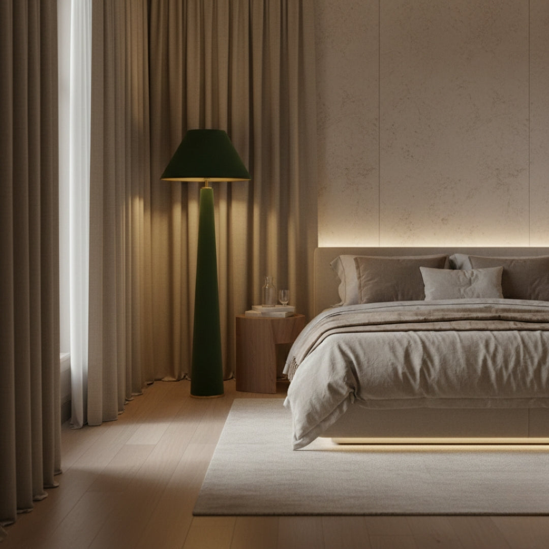 Lampe Sur Pied Verte