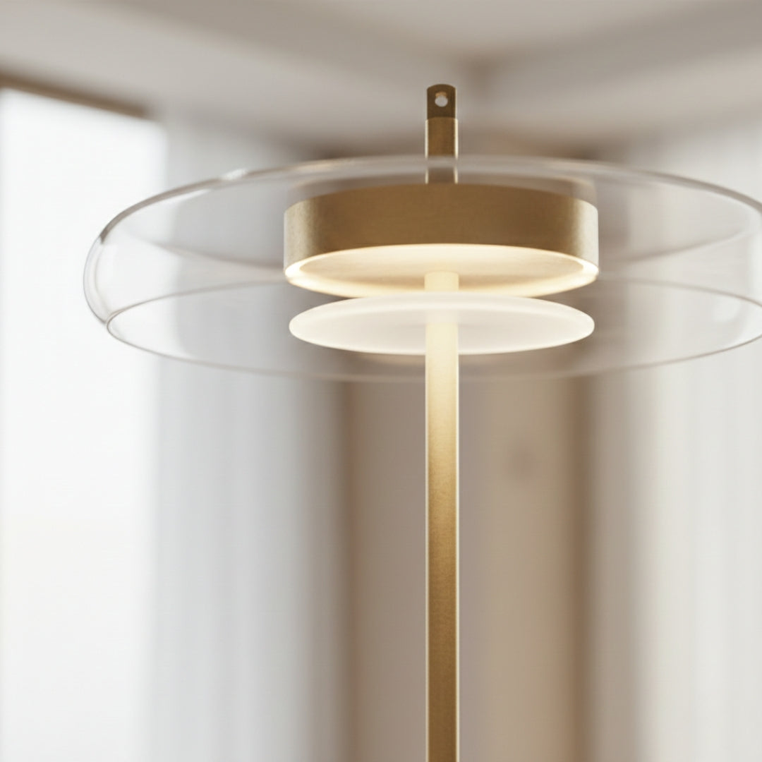 Lampe Sur Pied Vintage Dorée