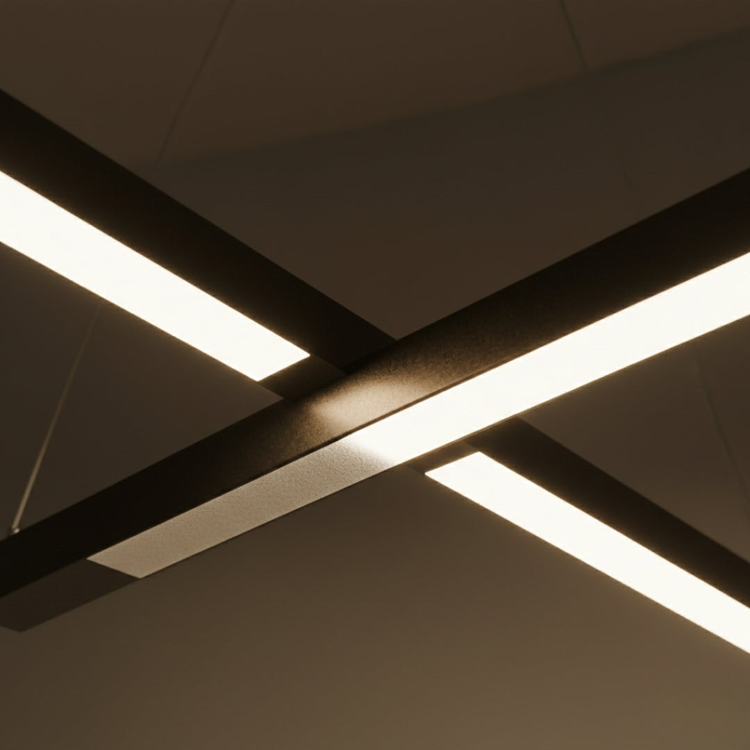 Lustre LED Design à Baguettes Métalliques