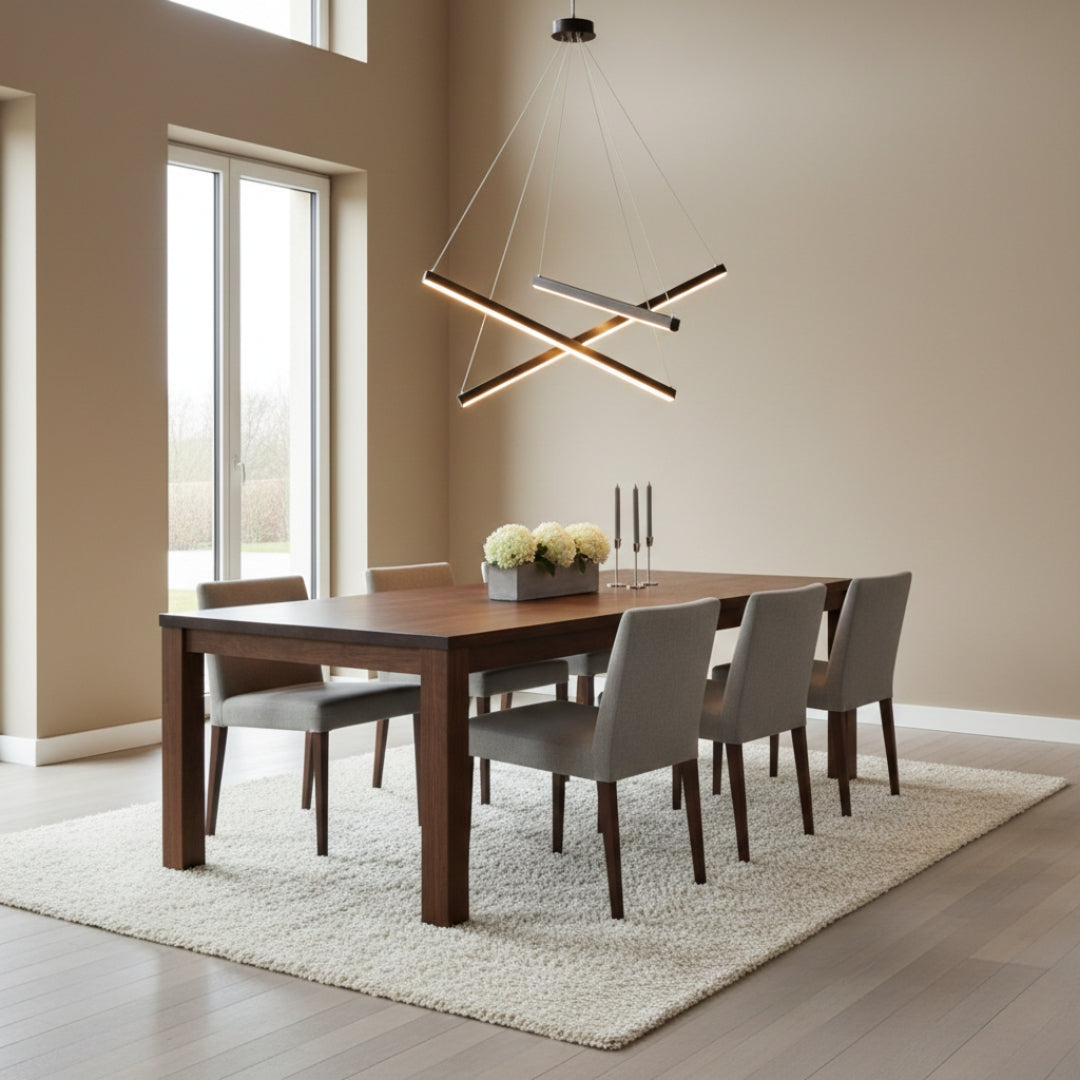 Lustre LED Design à Baguettes Métalliques