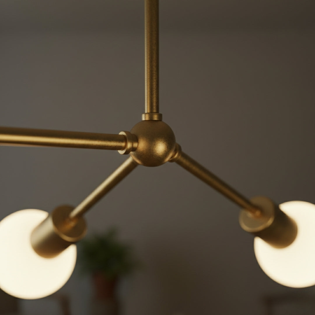 Lustre LED Industriel à Branches Métalliques