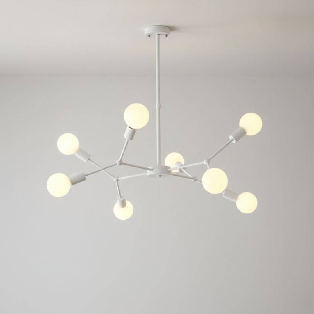 Lustre LED Industriel à Branches Métalliques