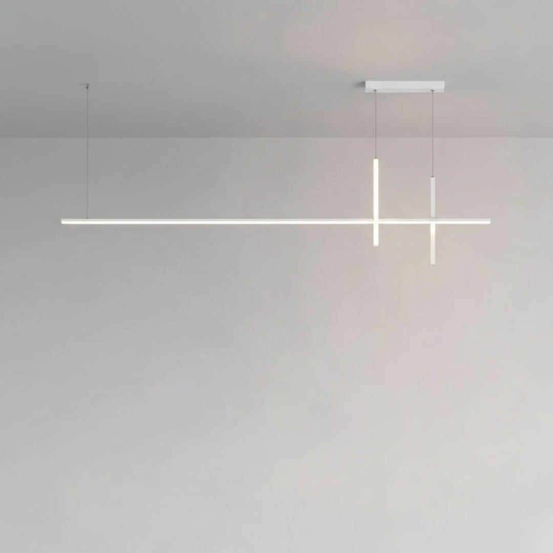 Lustre LED Noir Minimaliste Dimmable Moderne