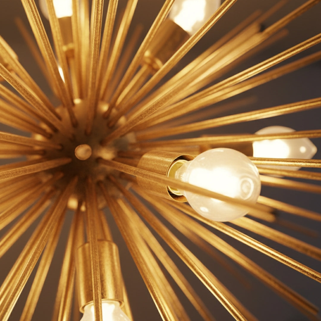 Lustre Moderne en Aluminium Doré Prosperity