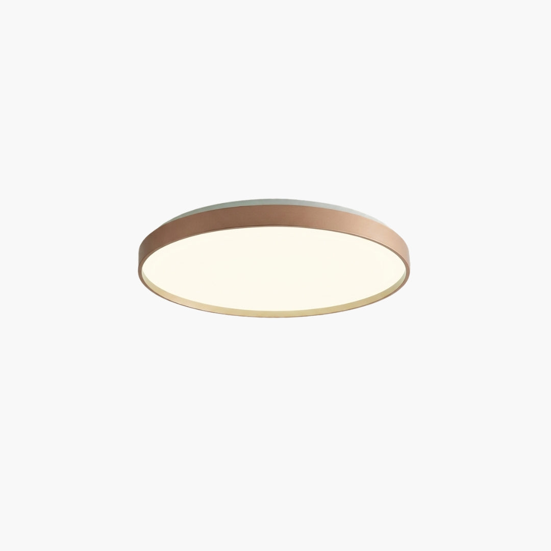 Plafonnier LED circulaire en métal design fin