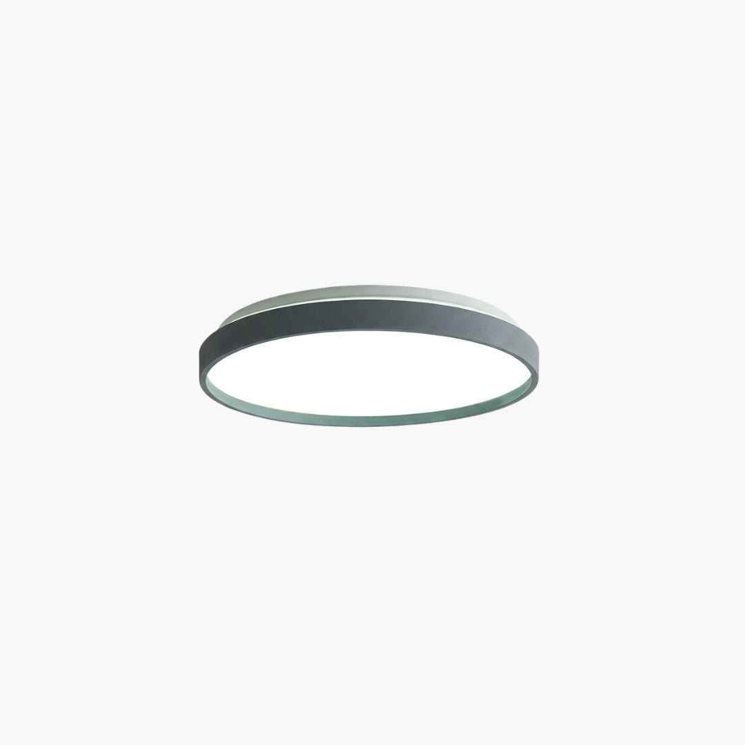 Plafonnier LED circulaire en métal design fin