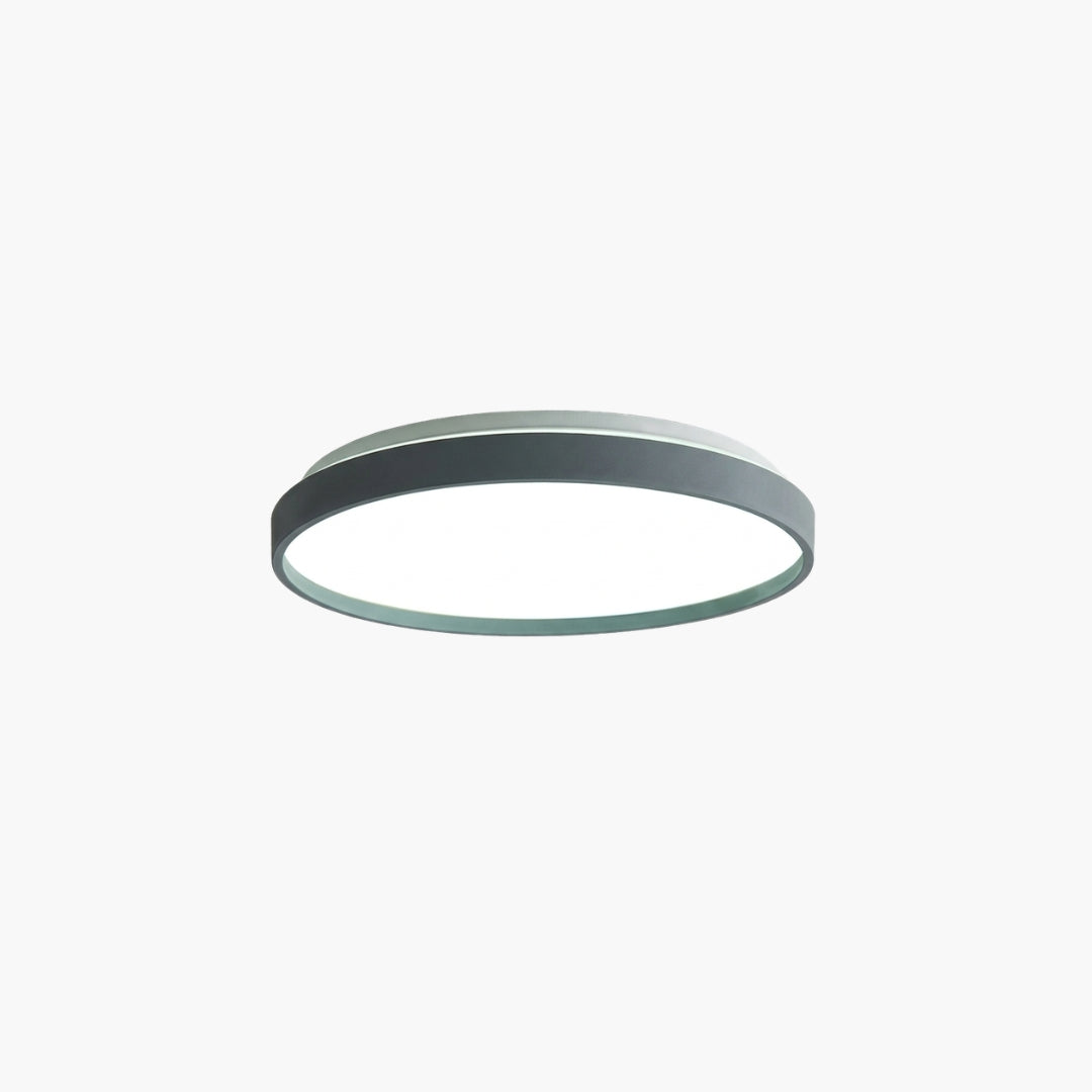 Plafonnier LED circulaire en métal design fin