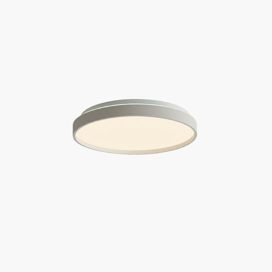 Plafonnier LED circulaire en métal design fin