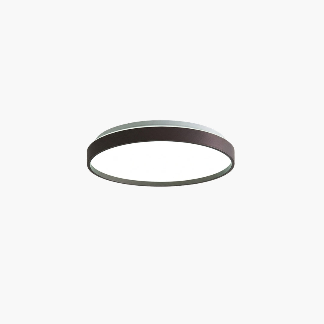 Plafonnier LED circulaire en métal design fin