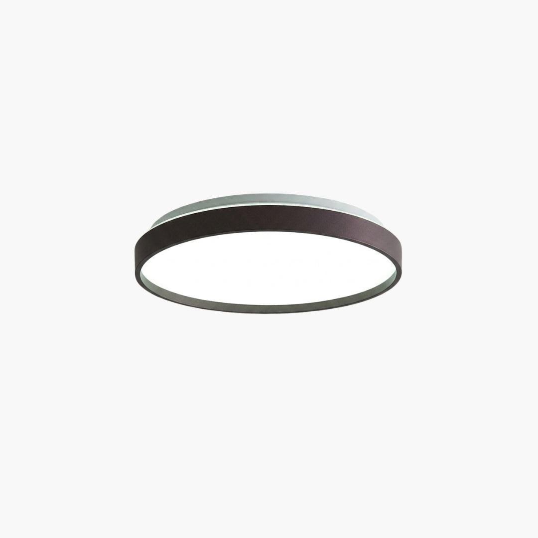Plafonnier LED circulaire en métal design fin