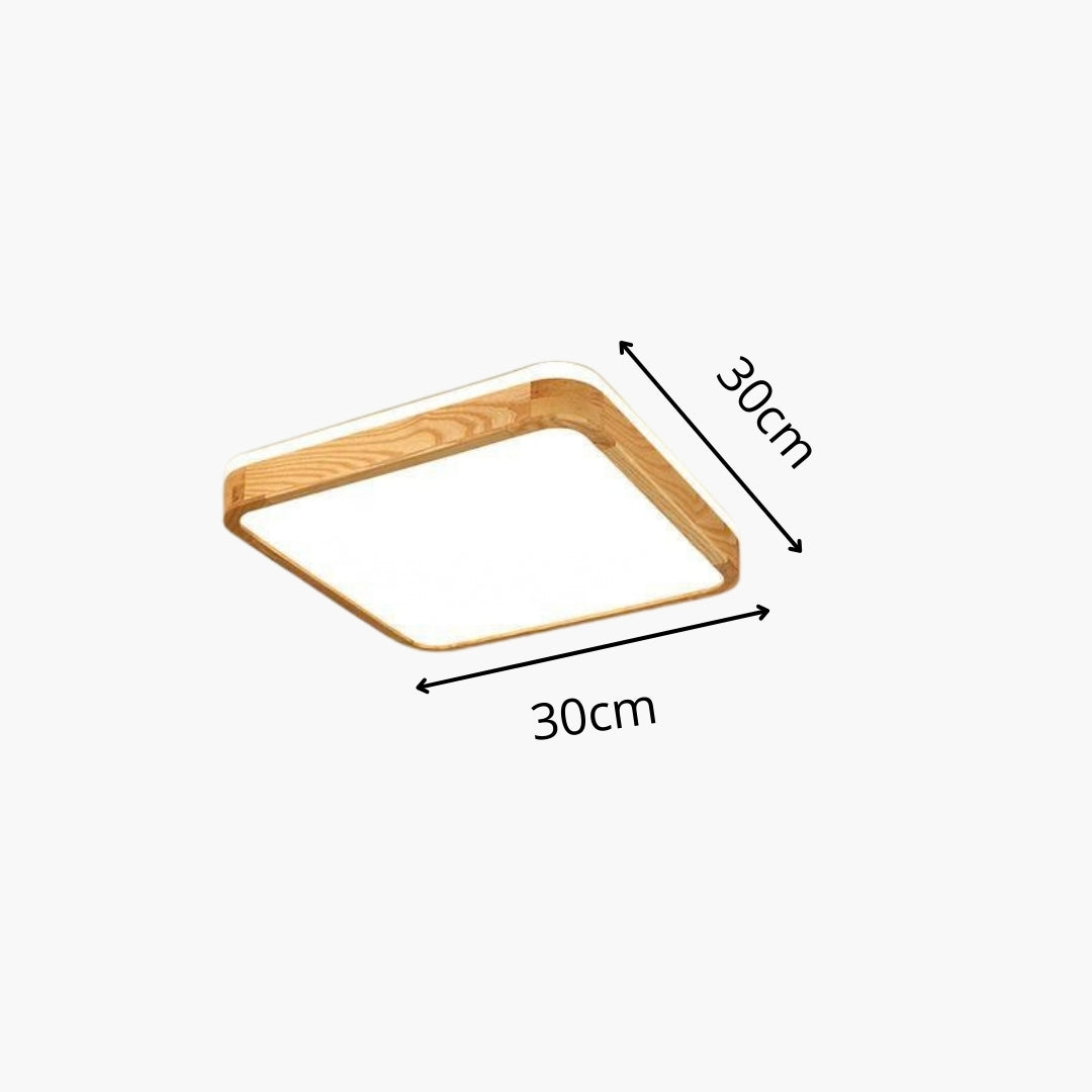 Plafonnier Bois LED Design Formes Modernes