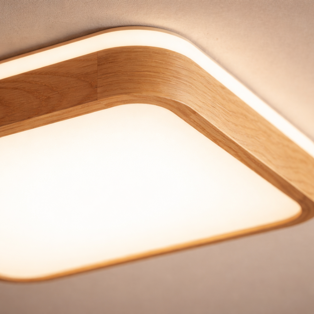 Plafonnier Bois LED Design Formes Modernes