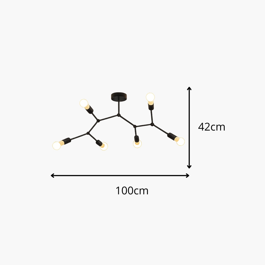 Plafonnier Branche Spots Rétro Design