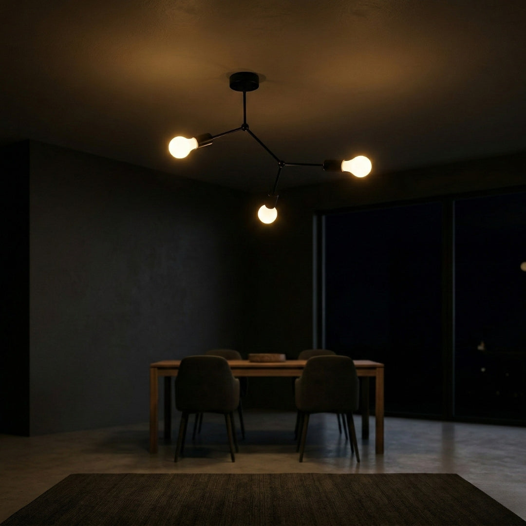 Plafonnier Branche Spots Rétro Design